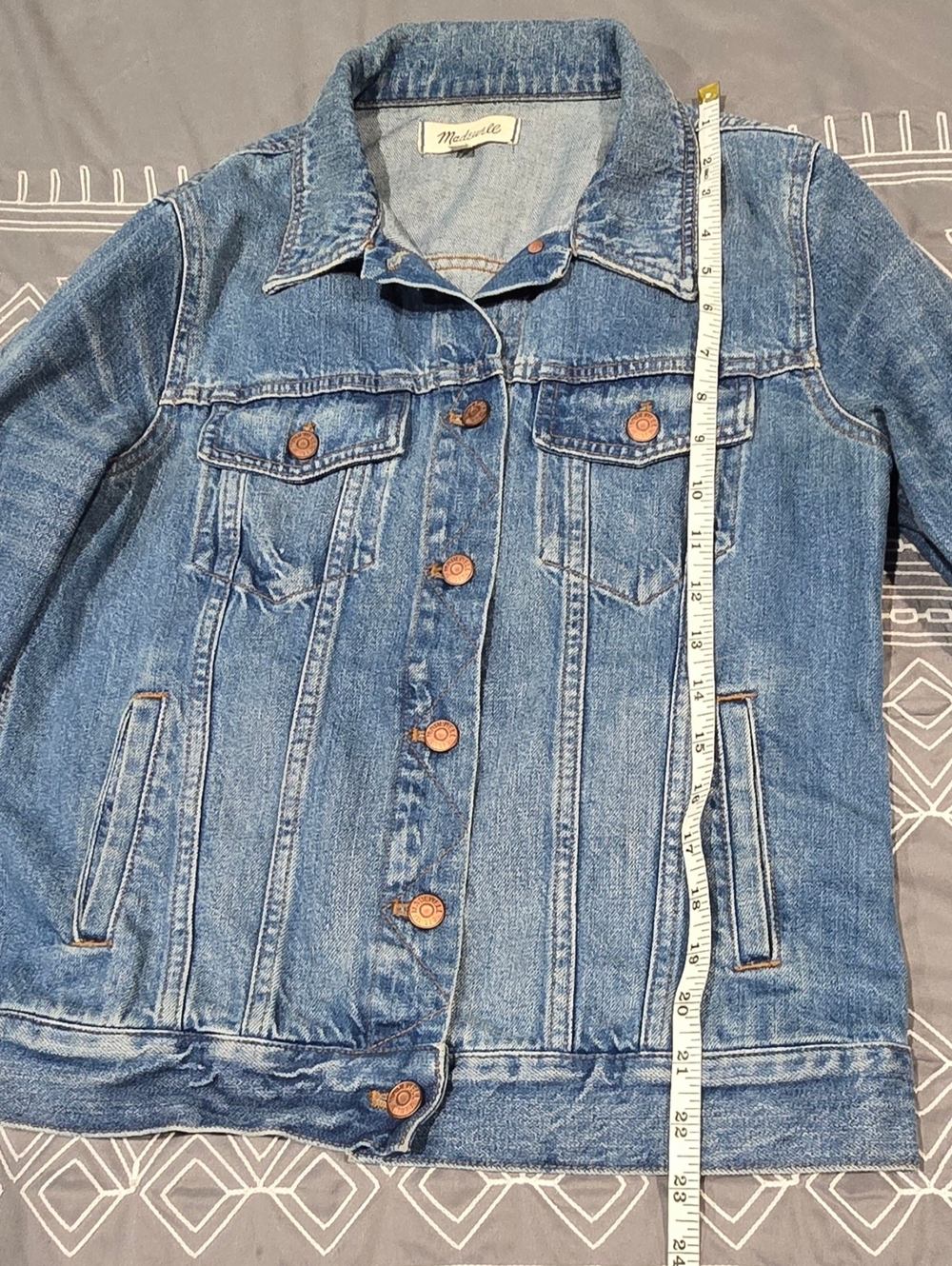 Madewell Womens Denim Jacket Size Large - Picture 4 of 7
